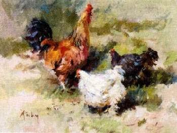 unknow artist Cocks 071 oil painting picture